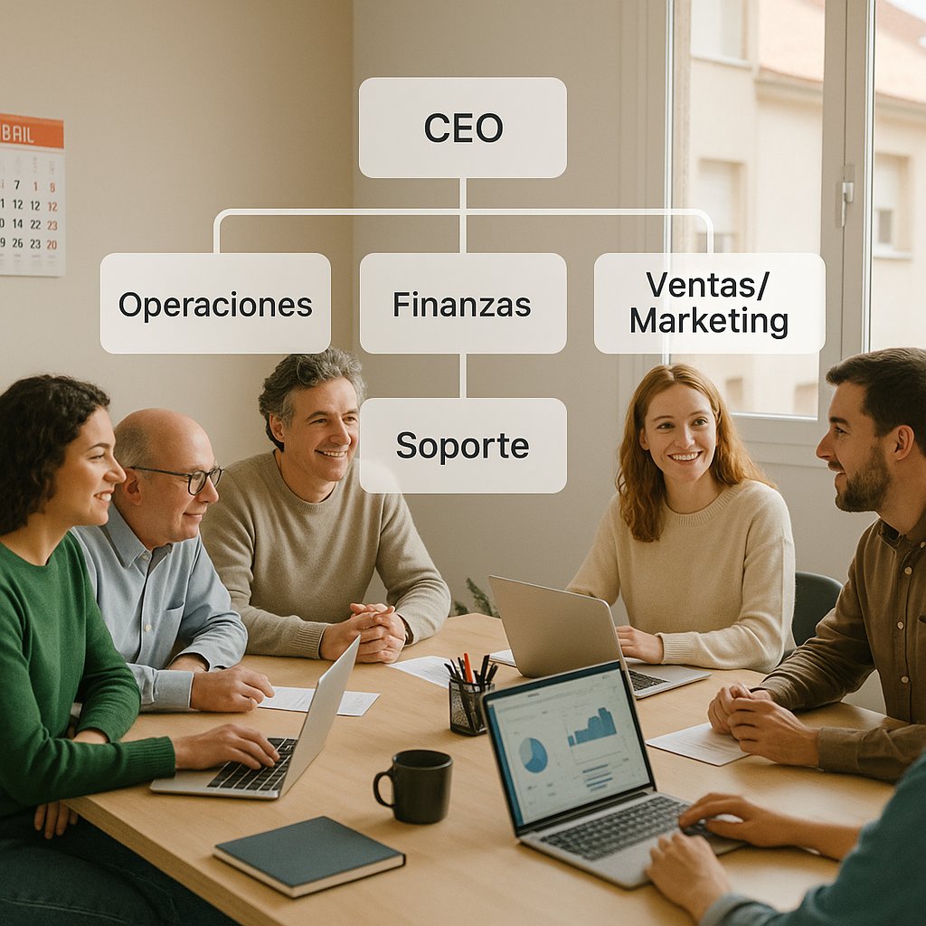 Estructura organizativa para pymes en España (2026): cómo diseñarla para crecer, roles clave, KPIs y plantilla óptima