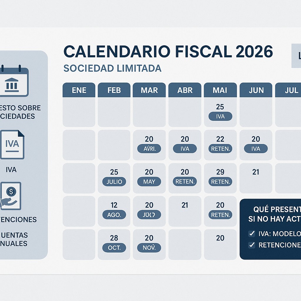 Obligaciones fiscales y contables de una Sociedad Limitada en 2026: calendario, modelos y checklist práctico