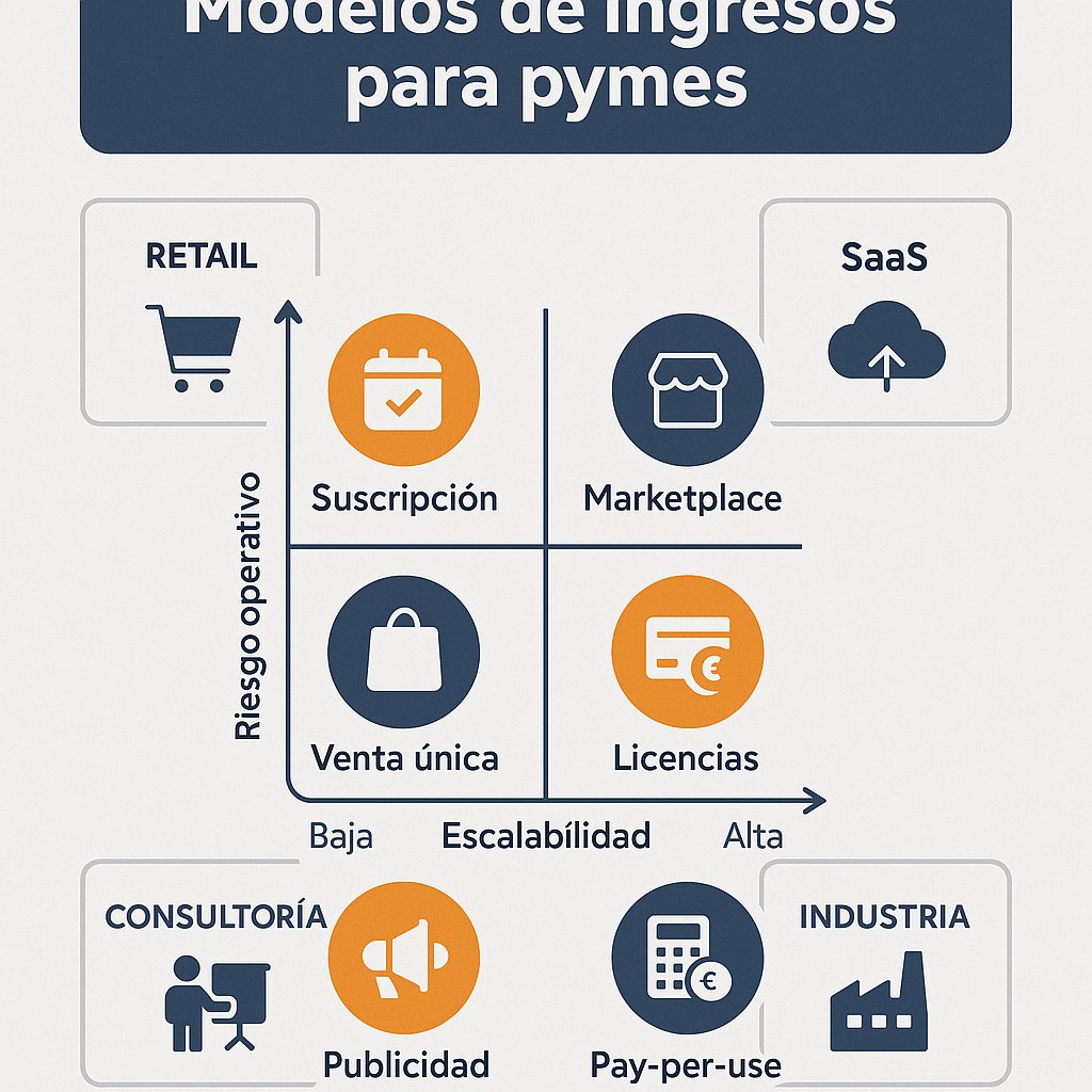 Modelos de ingresos para pymes y empresas en España (2026): cómo elegir, probar y poner precio para maximizar beneficios