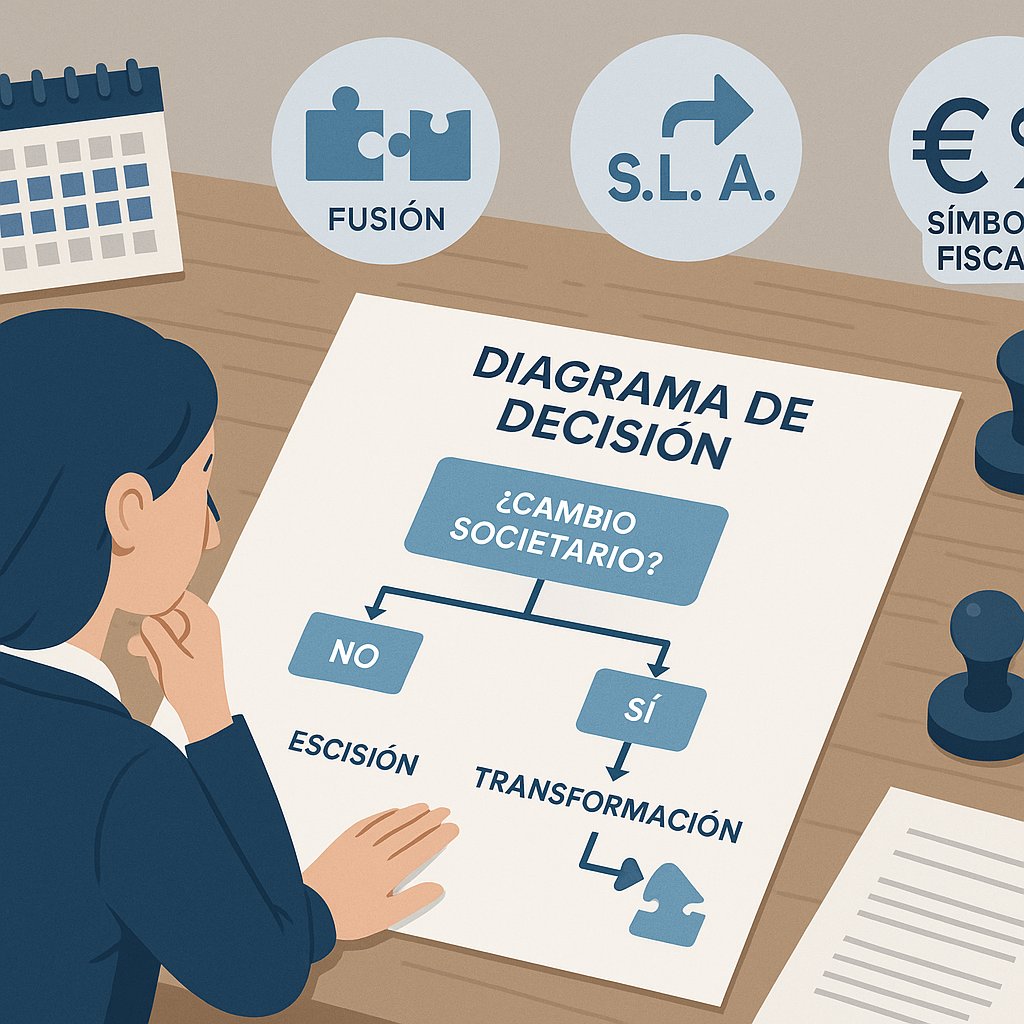 Transformar, fusionar o dividir tu sociedad en 2026: guía práctica para pymes